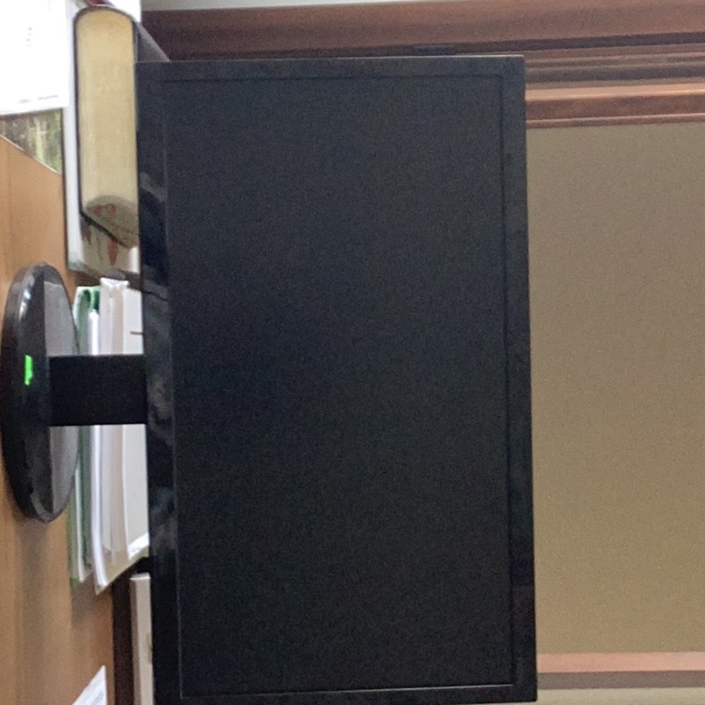 Black Wall-Mounted Monitor